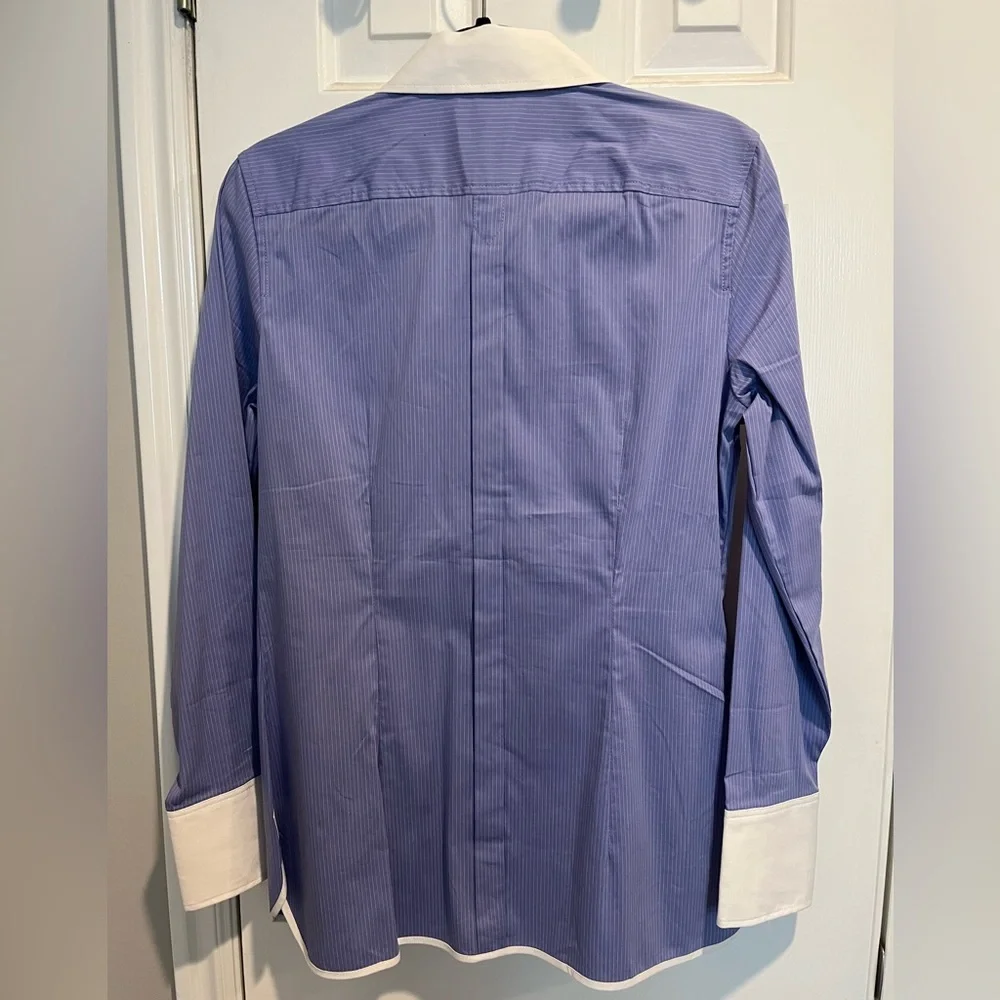 Pin Striped Tailored Button up Dress Shirt - Picture 3 of 8